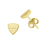 Shrestha Designs Silver ear studs Silver 925 Gold-plated Triangle
