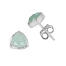 Shrestha Designs Silver ear studs Silver 925 Aqua chalcedony Triangle