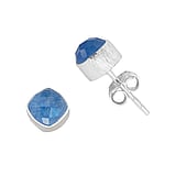 Shrestha Designs Silber Ohrstecker Silber 925 Blauer Quarz