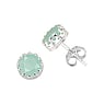 Shrestha Designs Silber Ohrstecker Silber 925 Aqua Chalcedon Krone