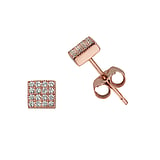 Silver ear studs Silver 925 PVD-coating (gold color) zirconia