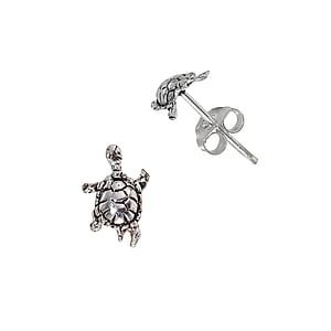 Silver ear studs Silver 925 Turtle Tortoise