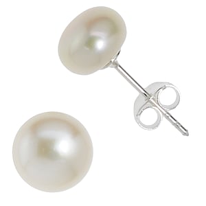 Silver ear studs with pearls Silver 925 Fresh water pearl