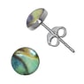 Silver ear studs Silver 925 Synthetic mother of pearl Epoxy
