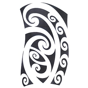 Fake-Tattoo Auf Papier gedruckte Farbe Hautverträglicher Klebstoff Tribal_Zeichnung Tribal_Muster Spirale
