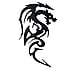 Fake-Tattoo Couleur imprime sur papier Adhsif bien tolr par la peau Dragon Dessin_tribal Motif_tribal