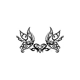 Fake-Tattoo Auf Papier gedruckte Farbe Hautverträglicher Klebstoff Tribal_Zeichnung Tribal_Muster Schmetterling Sommervogel Herz Liebe