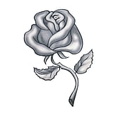 Fake-Tattoo Auf Papier gedruckte Farbe Hautverträglicher Klebstoff Rose