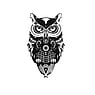 Fake-Tattoo Couleur imprime sur papier Adhsif bien tolr par la peau Chouette Hibou Grand_duc