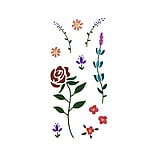 fake-tattoo In kleur gedrukt op papier Huidvriendelijke lijm bloem blad blaadje plantpatroon