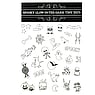 Fake Tattoo Color printed on paper Skin friendly adhesive Skull Skeleton Eagle Bird Stork Owl Bat Moon Half_moon Half-moon Cat Male_cat Tom_cat