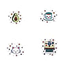 Fake Tattoo Color printed on paper Skin friendly adhesive Star Cat Male_cat Tom_cat Smiley Smilie Smily