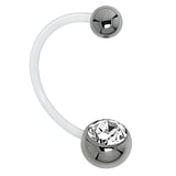 Piercing embarazo Bioplast Titanio Cristal premium