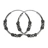 Tribal hoop earrings Silver 925 Tribal_pattern