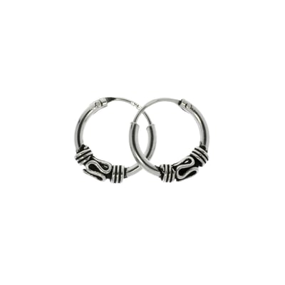 Acciaio Inox Onda Contorno Semi Orecchini a Cerchio