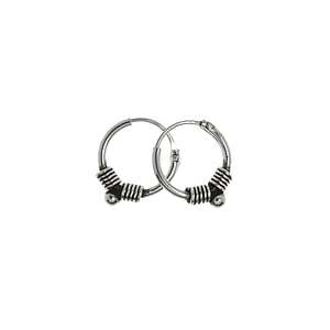 Tribal hoop earrings Silver 925 Tribal_pattern