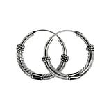 Tribal hoop earrings Silver 925 Tribal_pattern