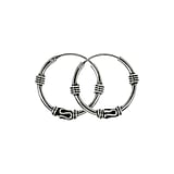 Tribal hoop earrings Silver 925 Tribal_pattern