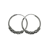 Tribal hoop earrings Silver 925 Tribal_pattern