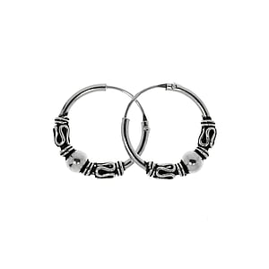 Tribal hoop earrings Silver 925 Tribal_pattern