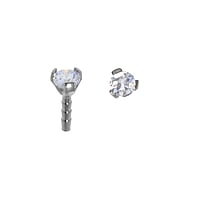 Piercing interne en Titane avec Zircon. Largeur:2,3mm. Pierre(s) fixe(s) par la monture.