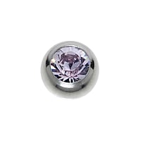 1.6mm Titan Piercing mit Premium Kristall. Gewinde:1,6mm. Durchmesser:5mm. Glnzend.