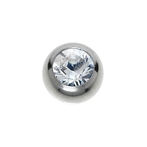 Piercing en titane 1.6mm Titane Cristal premium