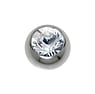 1.6mm Titanium piercing Titanium Premium crystal