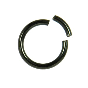 Piercing en titane 1.6mm Titane Revtement PVD noir