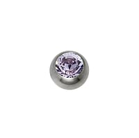 1.2mm Titane lment de piercing avec Cristal premium. Pas-de-vis:1,2mm. Diamtre:3mm. brillant.