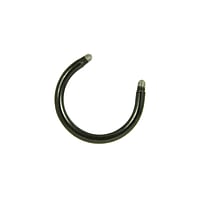 1.2mm Titanium piercing part with Black PVD-coating. Thread:1,2mm.