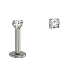 1.2mm Titane lment de piercing Titane Zircon