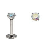 1.2mm Titane lment de piercing Titane Zircon