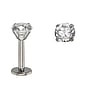 1.2mm Titane lment de piercing Titane Zircon