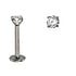 1.2mm Titane lment de piercing Titane Zircon