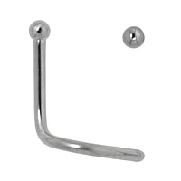 Titanium nose piercing Length:6,5mm. Cross-section:0,8mm. Diameter:1,5mm.