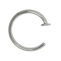 Piercing du nez en titane Longueur:6,5mm. Coupe transversale :0,8mm. Coupe transversale :1mm.