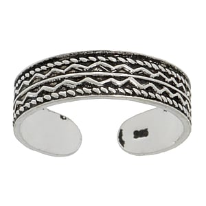 teenring Zilver 925 tribal_tekening tribal_patroon golf streep lijn ribbels