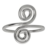 Toering out of Silver 925. Width:16mm. Bendable for adjustment and for wearing.  Spiral