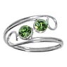 Stone toe ring Silver 925 Crystal Spiral Eternal Loop Eternity