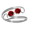 Stone toe ring Silver 925 Crystal Spiral Eternal Loop Eternity