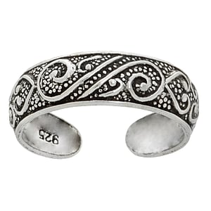 teenring Zilver 925 golf tribal_tekening tribal_patroon spiraal