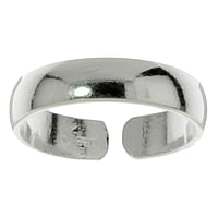 Bague de doigt de pied en Argent 925. Largeur:4mm. Flexibles pour senfiler et sajuster. brillant.