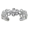 Stone toe ring Silver 925 Crystal Flower