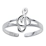 Bague de doigt de pied Argent 925 Musique Cl Clef