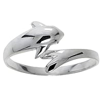 Teenring uit Zilver 925. Breedte:12mm. Buigbaar om in te doen en aan te passen.  dolfijn