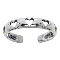 Toering out of Silver 925. Width:3,5mm. Bendable for adjustment and for wearing.  Heart Love