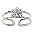 Stenen teen ring Zilver 925 Kristal bloem