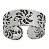 Bague de doigt de pied Argent 925 Fleur Feuille Motif_floral