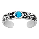 Stenen teen ring Zilver 925 Turkoois tribal_tekening tribal_patroon